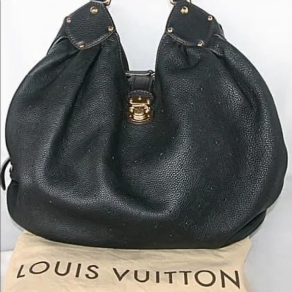 💎 HUGE XXL 💎 RARE GORGEOUS MAHINA LEATHER LOUIS VUITTON HOBO - Picture 3 of 15